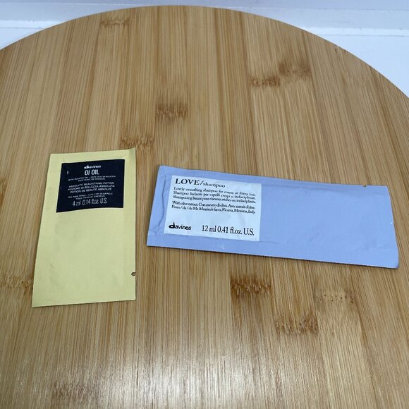 Davines Sample Lot Oi Oil All Hair Types Love Shampoo Smoothing Curly Hair - Picture 1 of 5